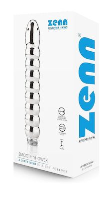 Geriffelte Analdusche aus Metall