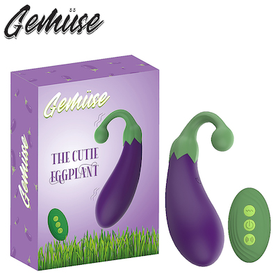 The Cutie Eggplant Augergine Mini Vibrator-Ei mit Fernbedienung