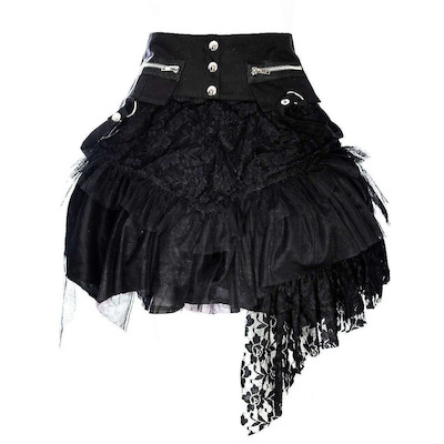 Cat Skirt Schwarz