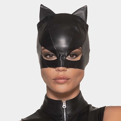 Katzenmaske aus weichem Kunstleder