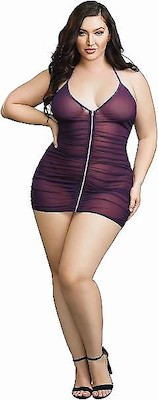 Lila Minikleid Queen Size