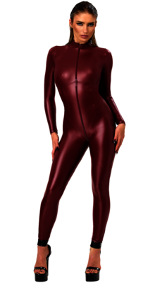 Dark Romance Catsuit weinrot