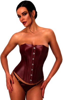 Dark Romance Bordeaux Affair Boned Corsage