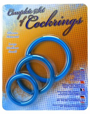 Set of Cockrings blue 35-40-50mm