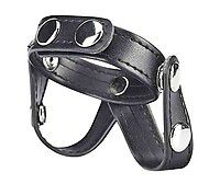 BLUE LINE C&B GEAR V-Style Cockring with Ball Divider