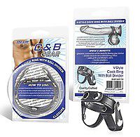 BLUE LINE C&B GEAR V-Style Cockring with Ball Divider