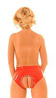 Latexslip ouvert mit Nieten