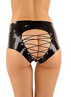 Latexslip pofrei mit Schnürung