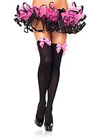 Nylon Over The Knee With Bow