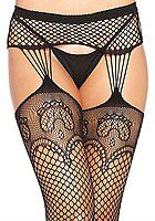 Netzstrumpfhose Floral
