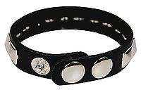 Kunstlederarmband - 1 Reihe Pyramidennieten