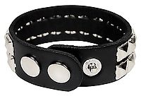 Kunstlederarmband - 2 R. Pyramidennieten