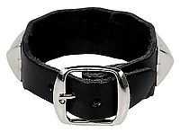 Lederarmband / 1 R. Pyramidennieten