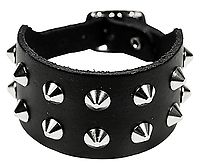 Lederarmband / 2 R. Spitznieten