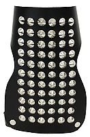 Lederarmband / 6 R. Spitznieten