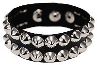 Kunstlederarmband / 2 R. Spitznieten