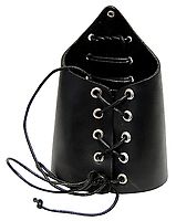 Breites Lederarmband mit Schnüren
