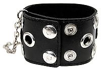 Kunstlederarmband / Löwe mit Kette