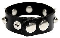 Armband mit Spitznieten Kunstleder