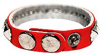 Kunstlederarmband / Pyramidennieten Rot
