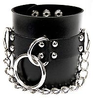 Lederarmband - Ringe und Kette