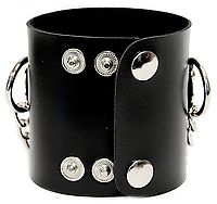 Lederarmband - Ringe und Kette
