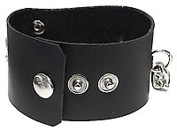 Kunstlederarmband / Skeletthand mit Kette