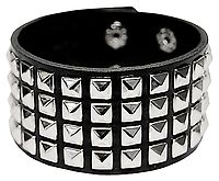 Kunstlederarmband - Pyramidennieten