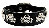 Lederarmband - Totenköpfe