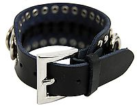 Lederarmband - Flachnieten und Ringe