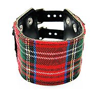 Lederarmband Schottenmuster
