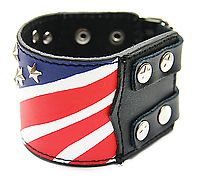 Lederarmband mit Flagge der Vereinigten Staaten