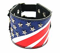 Lederarmband mit Flagge der Vereinigten Staaten