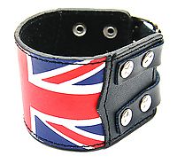 Lederarmband mit Flagge Großbritanniens