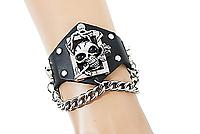 Armband - Totenkopf und Rose