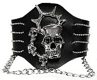 Lederarmband / Totenköpfe