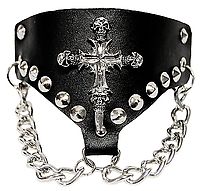 Lederarmband - Totenkopf Kreuz