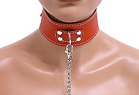 Lederhalsband mit Führungsleine