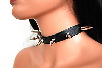 Lederhalsband / 2,5 cm & 3,5 cm Killernieten