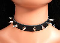 Lederhalsband / 1,5 cm Conenieten