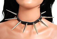 Lederhalsband / 5,5 cm Conenieten