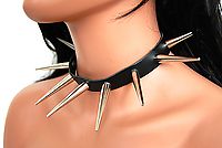 Lederhalsband / 5,5 cm Conenieten