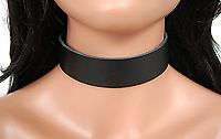 Lederhalsband / Uni 2,8 cm