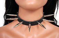 Lederhalsband / 4,5 cm Killernieten