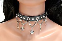 Kunstlederhalsband / Sailor & Chains