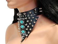 Ledercollier / Killernieten Squaw Style