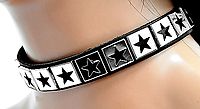 Lederhalsband - Sterne