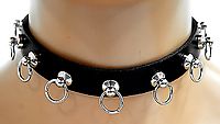 Lederhalsband - Ringe