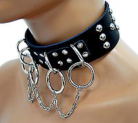 Lederhalsband - Ringe und Ketten