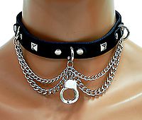 Lederhalsband - Handschellen und Ketten